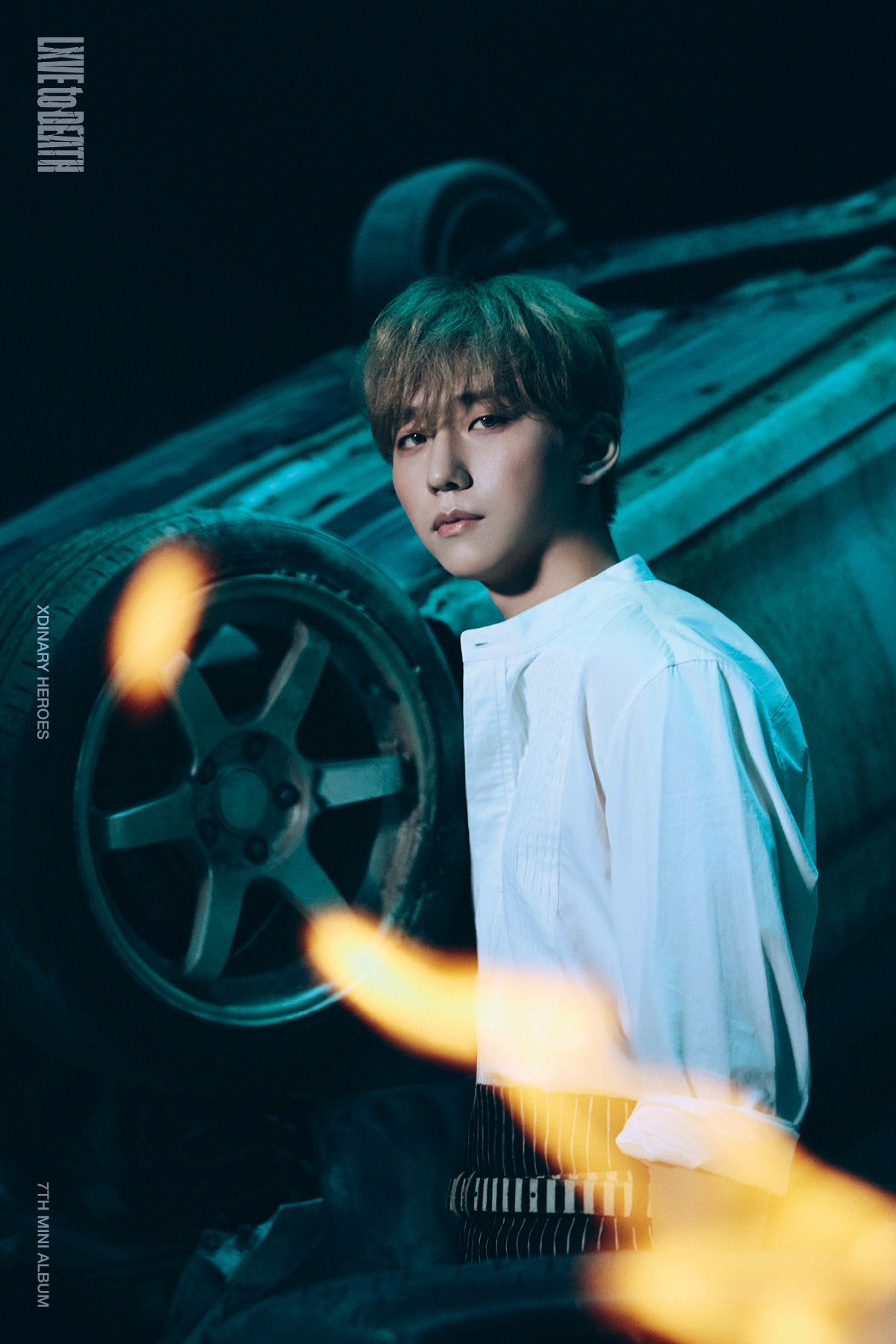 엑스디너리 히어로즈 정수와 건일이 새 미니앨범 ‘LXVE to DEATH’ 개인 티저에서 강렬하고 세련된 감성을 선보이며 컴백 분위기를 고조시켰다. 사진제공|JYP엔터테인먼트