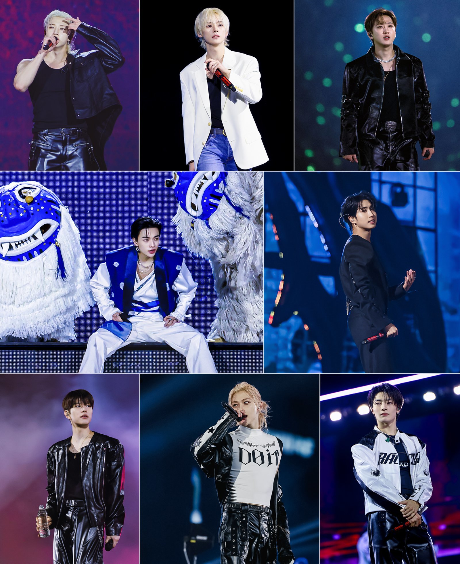 스트레이 키즈가 인천 아시아드 주경기장에서 1년간 34개 도시를 돌며 진행한 월드투어 ‘도미네이트’의 피날레를 화려하게 장식했다. 사진제공 | JYP 엔터테인먼트