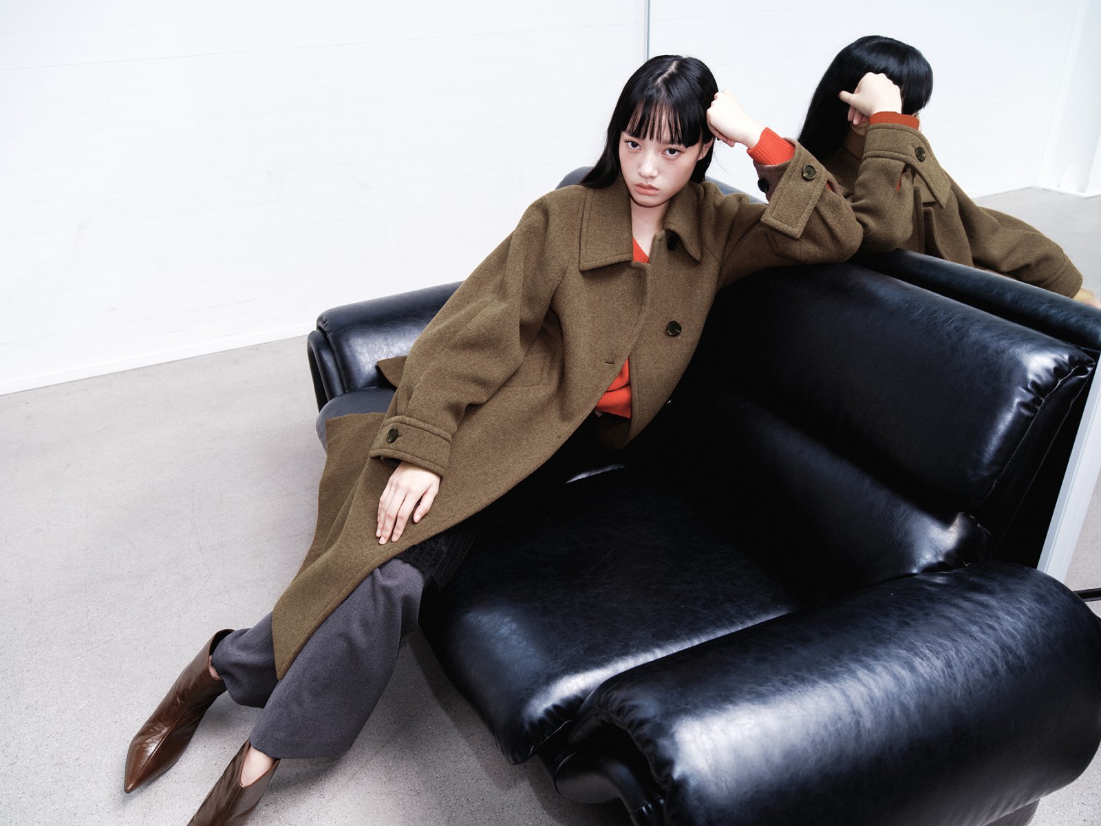 갈색을 활용한 패션 스타일링을 제안한 구호플러스 2025년 가을·겨울 시즌 컬렉션. 사진제공|삼성물산 패션