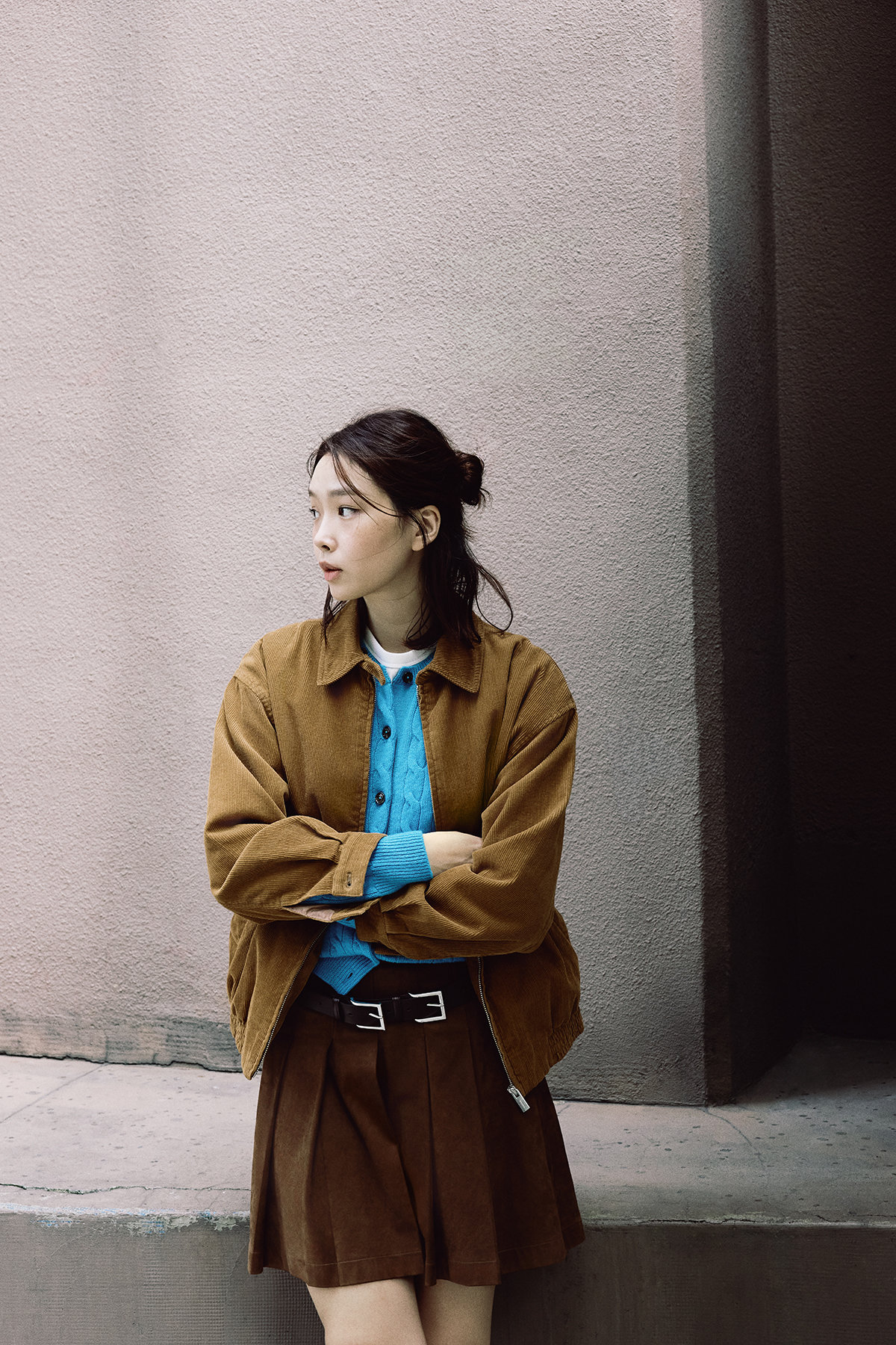 브라운을 활용한 패션 스타일링을 제안한 빈폴레이디스 2025년 가을·겨울 시즌 컬렉션. 사진제공|삼성물산 패션