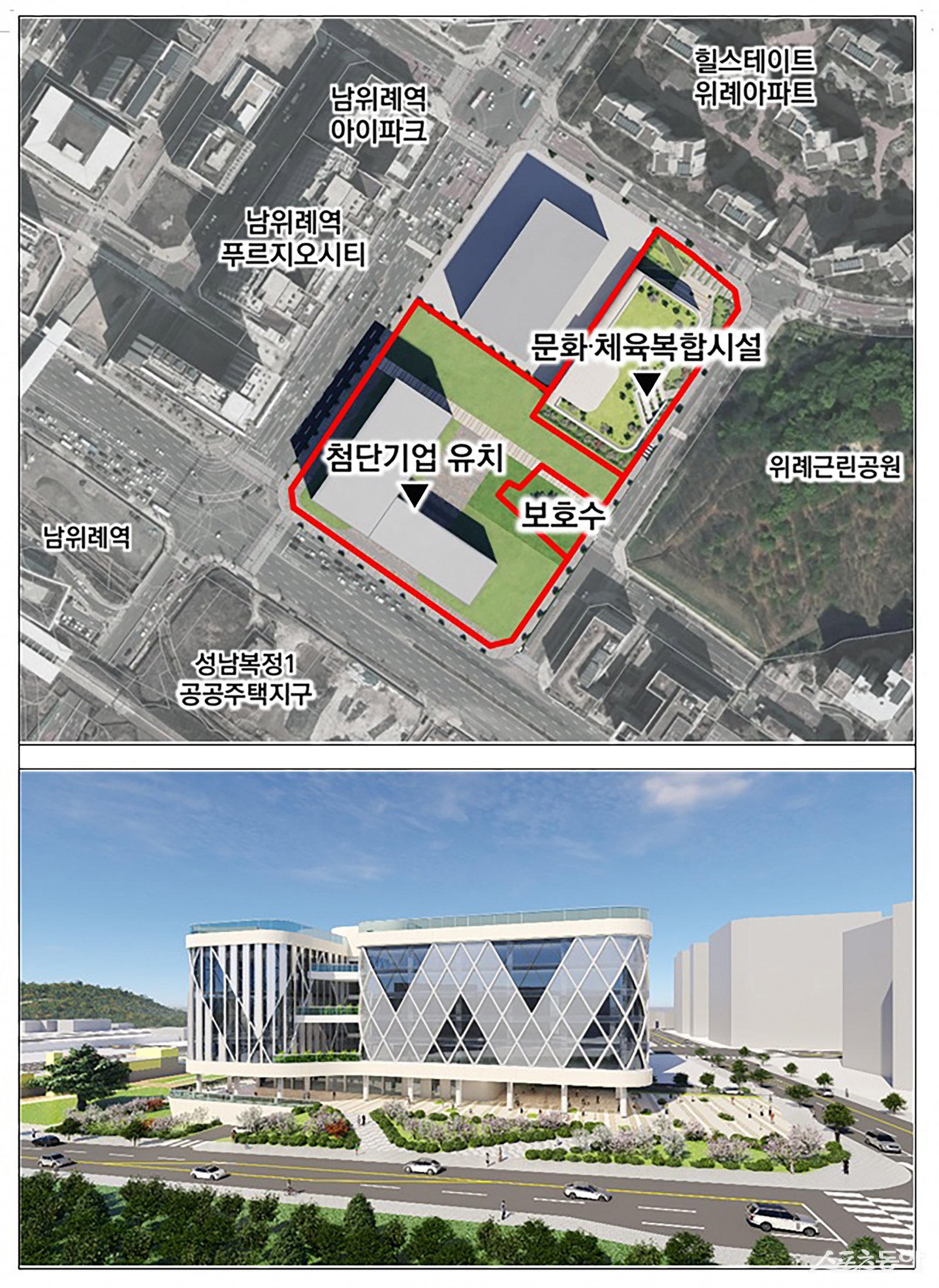 성남시 위례스토리박스 활용방안 및 문화·체육복합시설 조감도. 사진제공ㅣ성남시