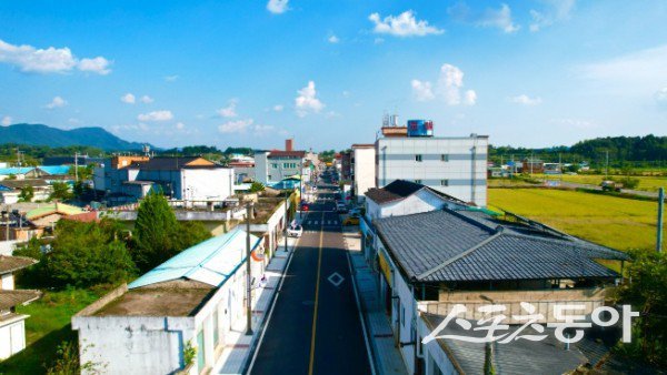 다인면 소재지 전선 지중화 사업이 완료된 모습. 사진제공ㅣ의성군