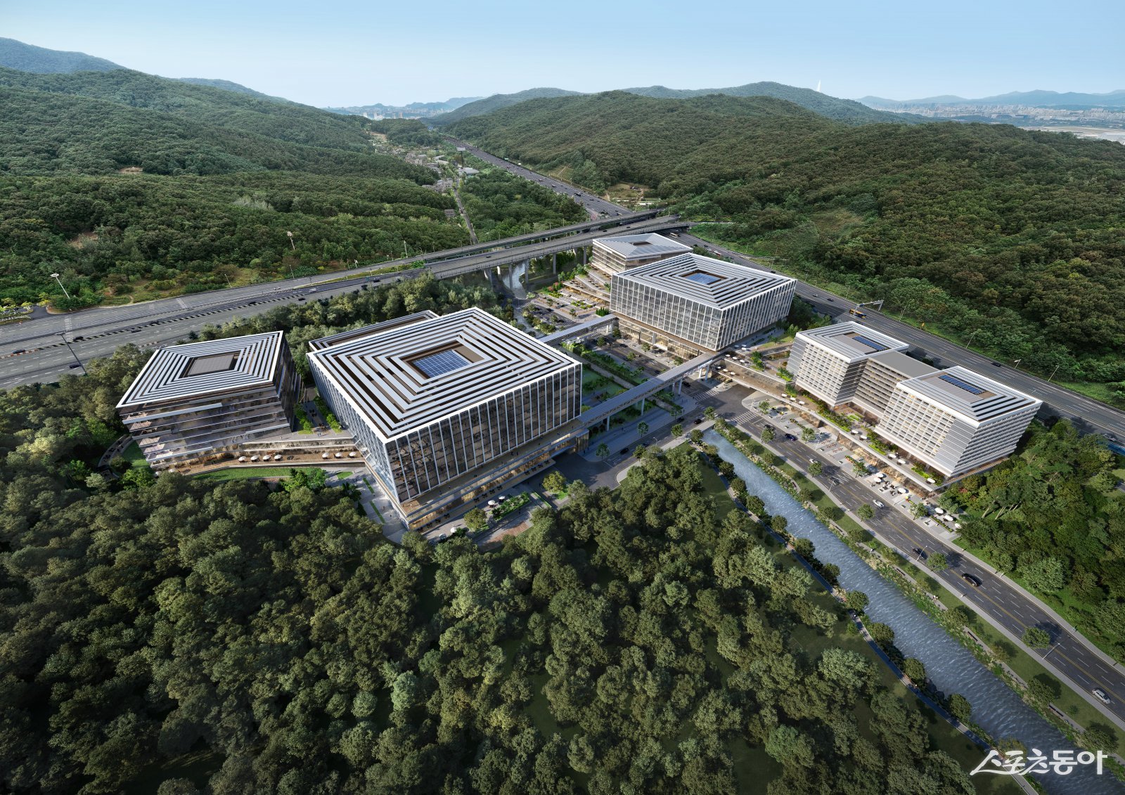 경기주택도시공사(GH)는 제3판교 테크노밸리 건립사업의 우선협상대상자로 현대건설 컨소시엄을 선정했다(조감도). 사진제공|경기주택도시공사