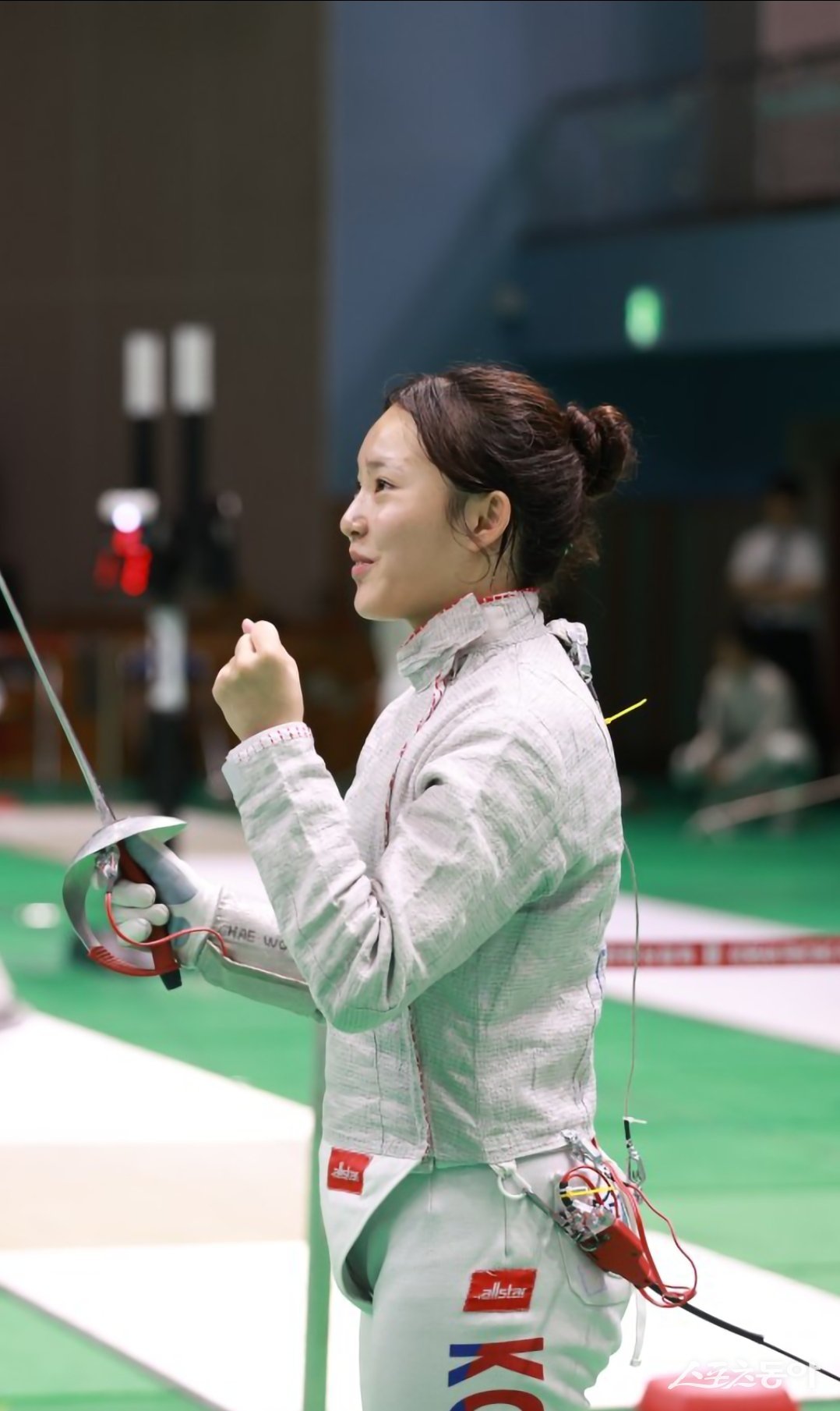 여자단체전에 출전하는 나채원. 사진 제공｜대한펜싱협회