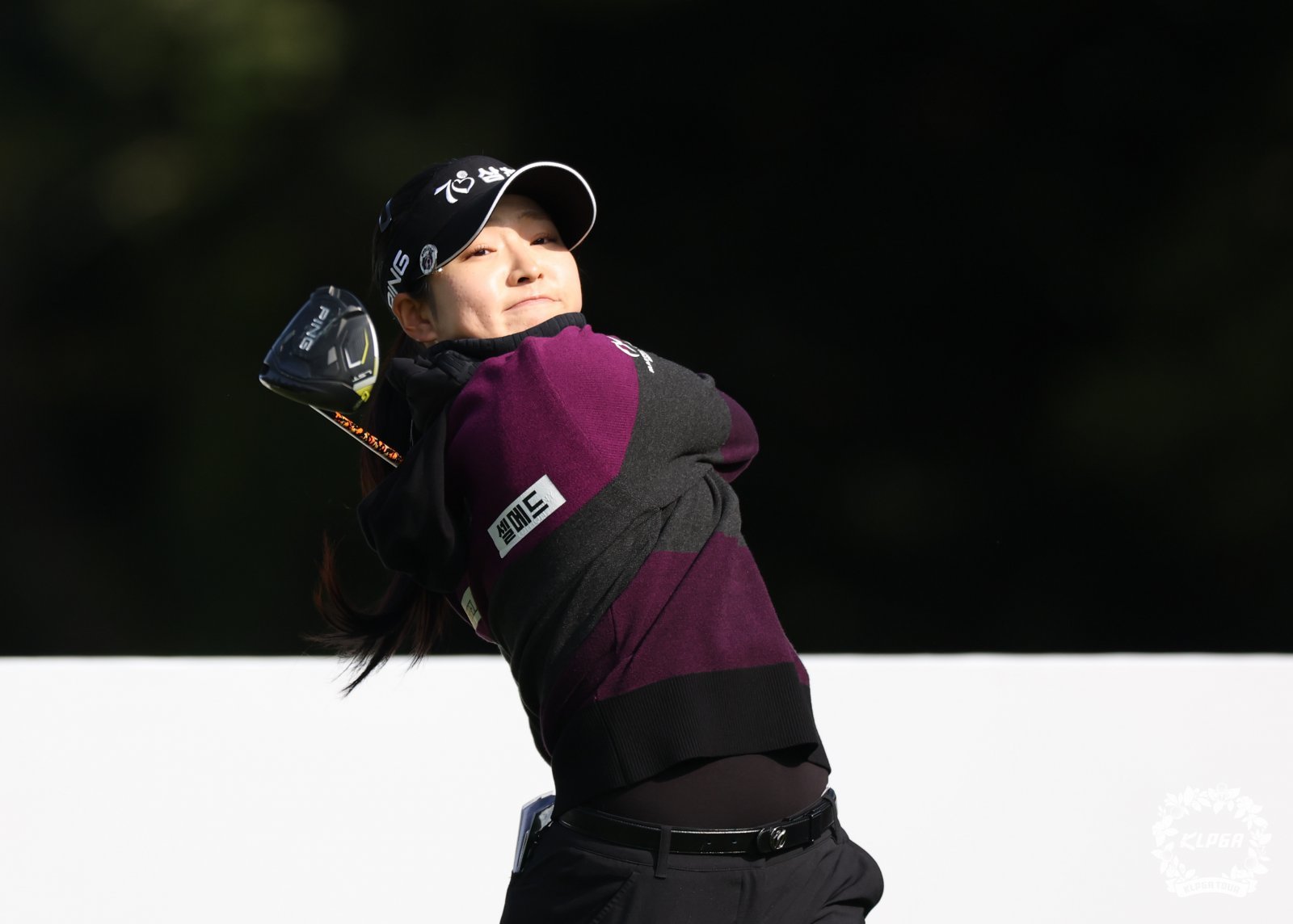 2일 엘리시안 제주CC에서 열린 S-OIL 챔피언십 최종라운드 2번 홀에서 티샷을 하고 있는 유현조. 사진제공 | KLPGA