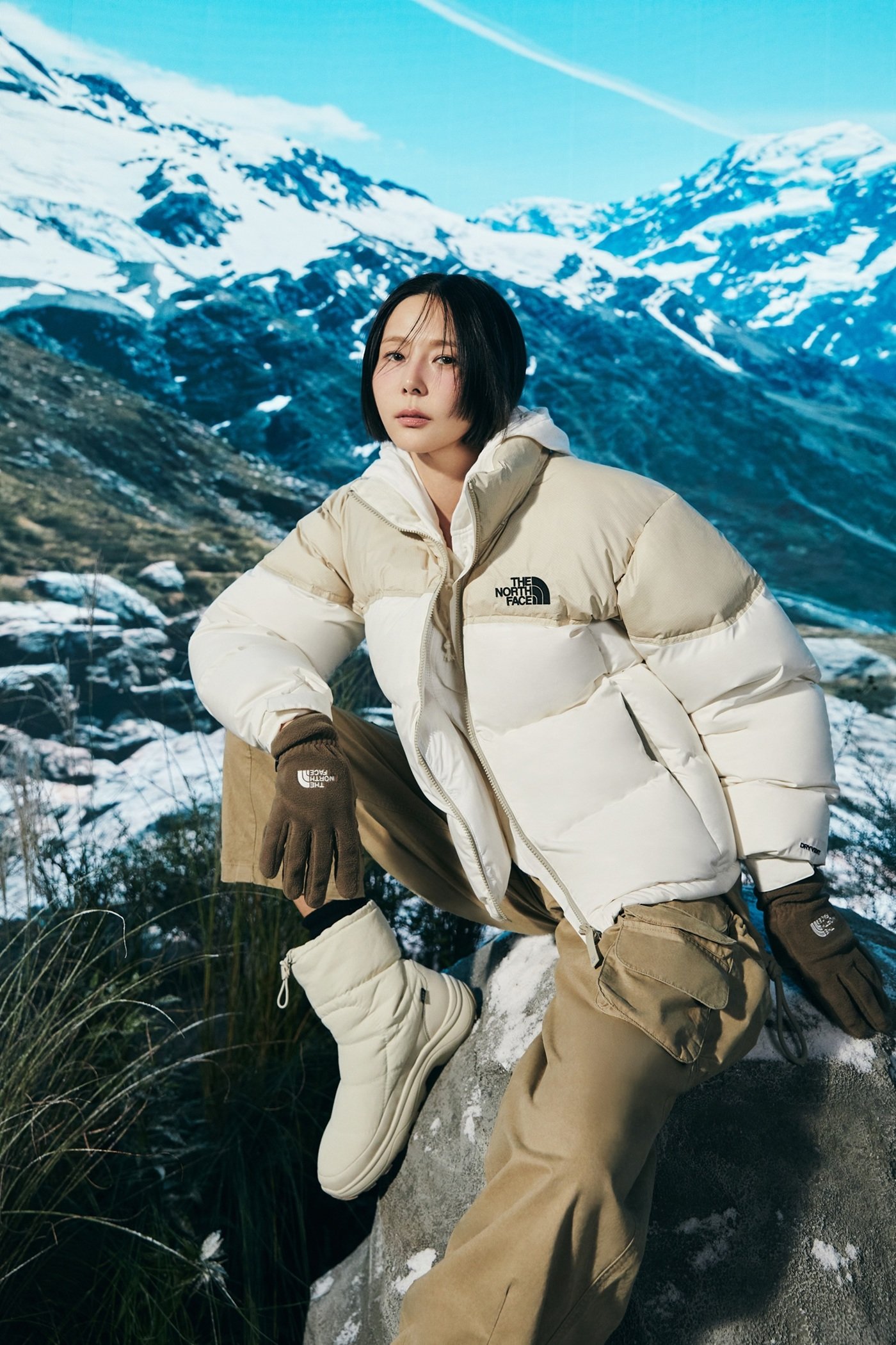 ‘리마스터 눕시 다운 재킷’을 착장한 노스페이스 홍보대사 김나영