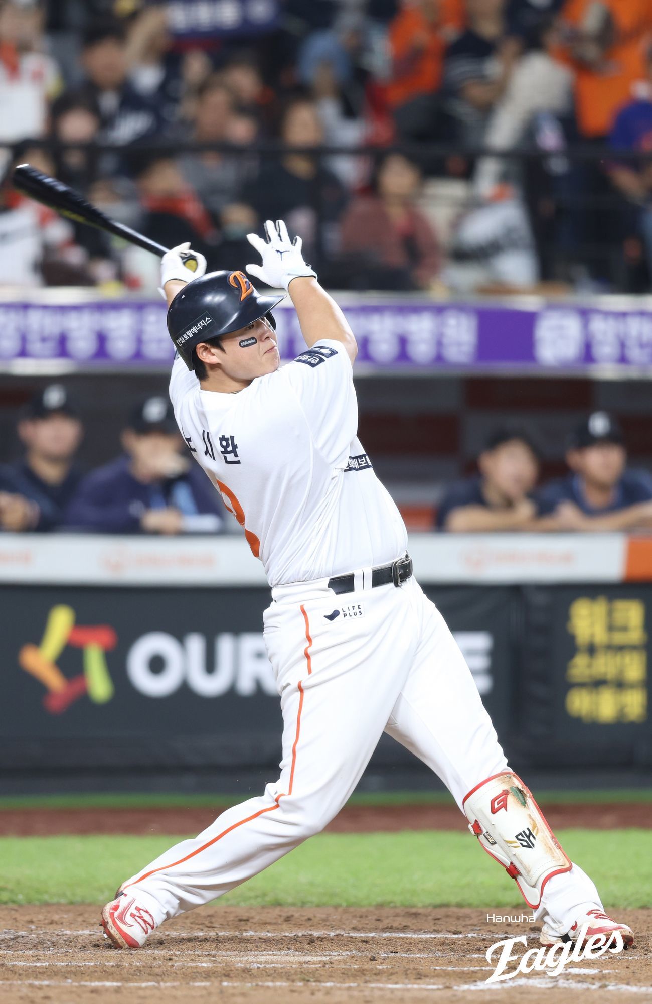 2019년에 KBO리그에 데뷔한 한화 노시환은 내년이면 어느덧 프로 8년 차를 맞이한다. 정상적으로 풀타임 시즌을 소화하면 2027 프리에이전트(FA) 시장에 나가는 권리를 얻게 된다. 한화로서는 거포 내야수인 노시환의 다년 계약을 고민해봐야 하는 시점이다. 사진제공|한화 이글스