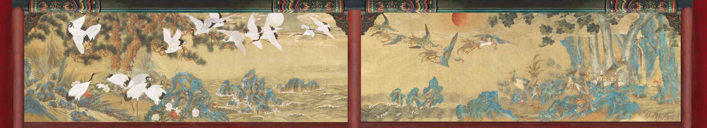 조선 왕실의 마지막 궁중 회화 ‘창덕궁 부벽화’를 디지털 기술로 구현한 미디어아트. 사진제공ㅣ국가유산청