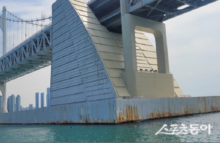 광안대교 스틸케이슨 사진. (사진제공=부산시의회)