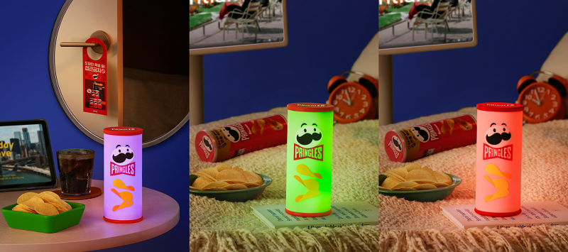 ‘한정판 프링글스 무드램프’ 3종. 사진제공ㅣ프링글스