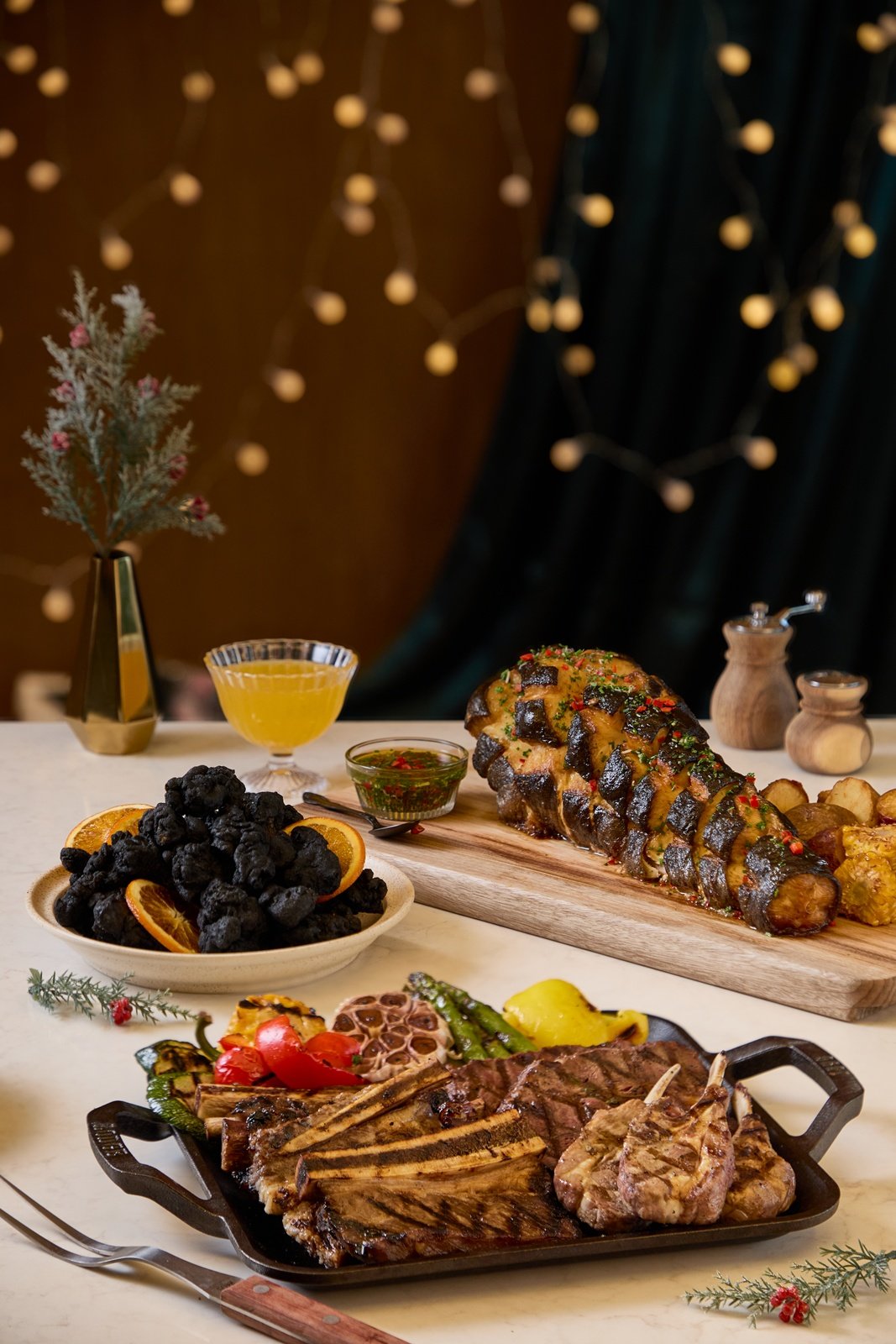 왼쪽부터 시계 방향으로 시그니처 메뉴 ‘현무암 탕수육’, ‘은대구 구이’, ‘우대갈비’