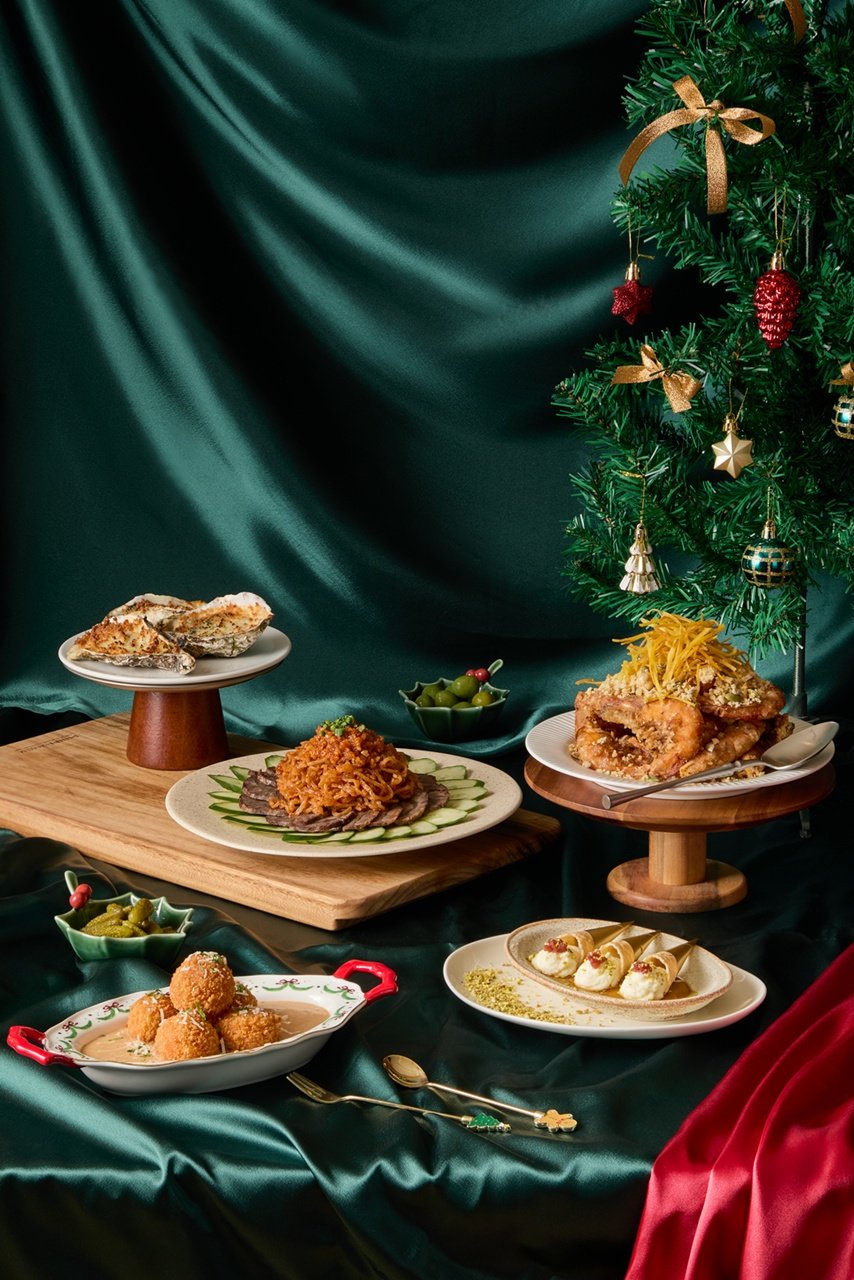 왼쪽부터 시계 방향으로 신메뉴 ‘치즈 석화구이’, ‘마라오향장육’, ‘비퐁당 새우’, ‘미니콘’, ‘비스큐 아란치니’