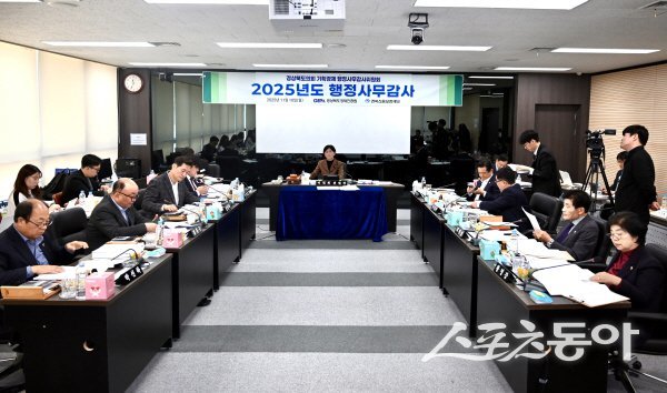 경상북도의회 기획경제위원회가 경북테크노파크 행정사무감사를 진행하고 있다. 사진제공 ㅣ 경북도의회