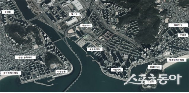 운항 구역(광안리~수영강~해운대) (사진제공=부산시)