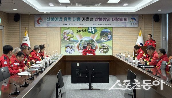 박시홍 봉화부군수가 가을철 산불방지 대책회의를 주재하고 있다. 사진제공 ㅣ 봉화군