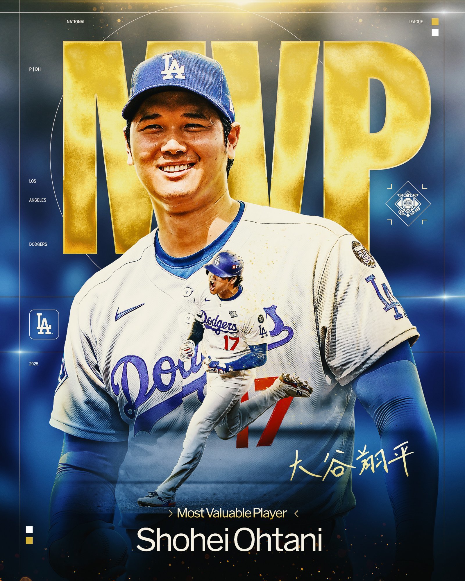 오타니 쇼헤이 최우수선수(MVP) 수상. 사진=메이저리그 공식 SNS