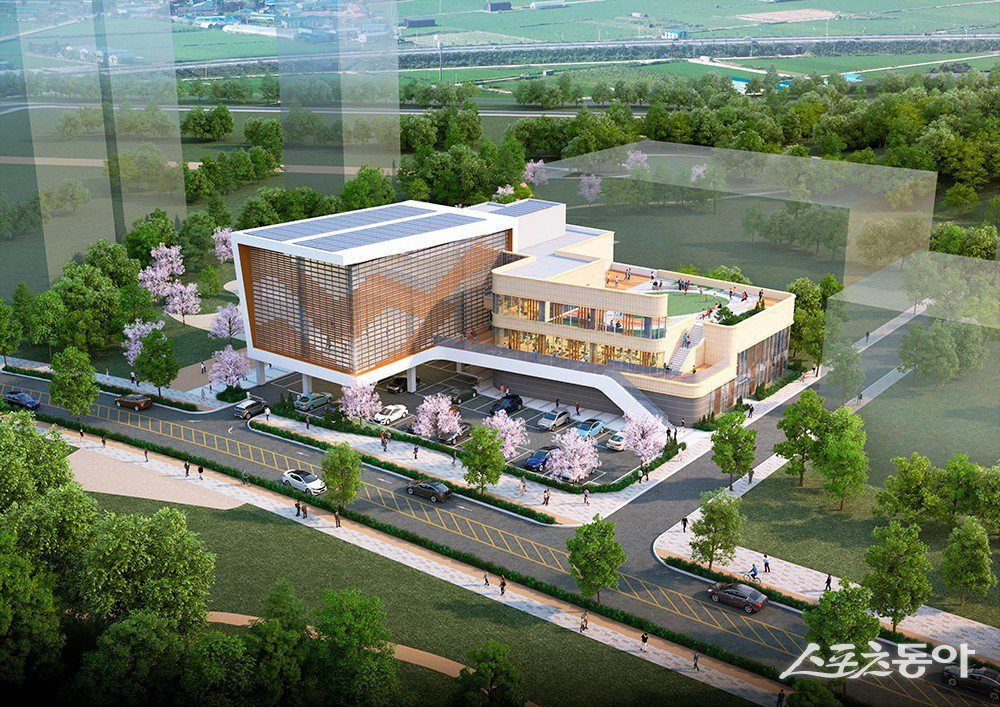 과천시는 지난 14일 근린공원4 부지에서 ‘과천지식정보타운 문화체육시설 건립 공사’ 기공식을 열고 본격적인 공사 착수에 들어갔다(조감도). 사진제공|과천시