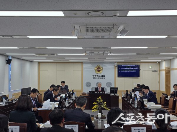 경상북도의회 행정보건복지위원회가 2025년 행정사무감사를 실시하고 있다. 사진제공 ㅣ 경북도의회