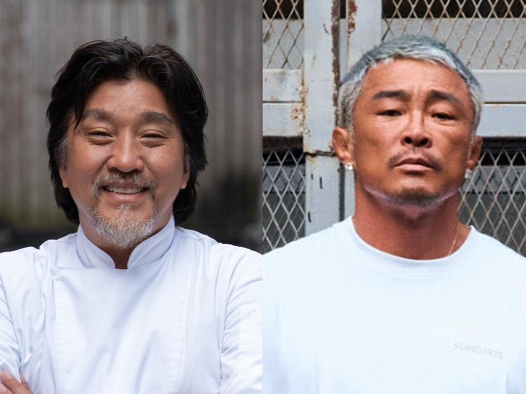 셰프 에드워드 리(왼쪽)와 파이터 추성훈. 사진제공｜각 소속사