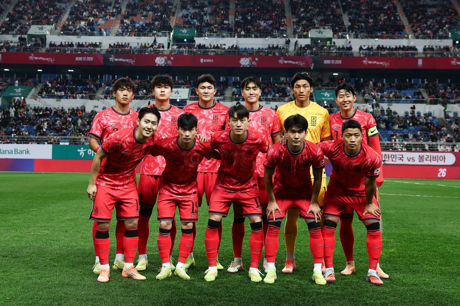 14일 대전월드컵경기장서 열린 볼리비아 평가전에 나선 한국대표팀 베스트11. 사진제공｜대한축구협회
