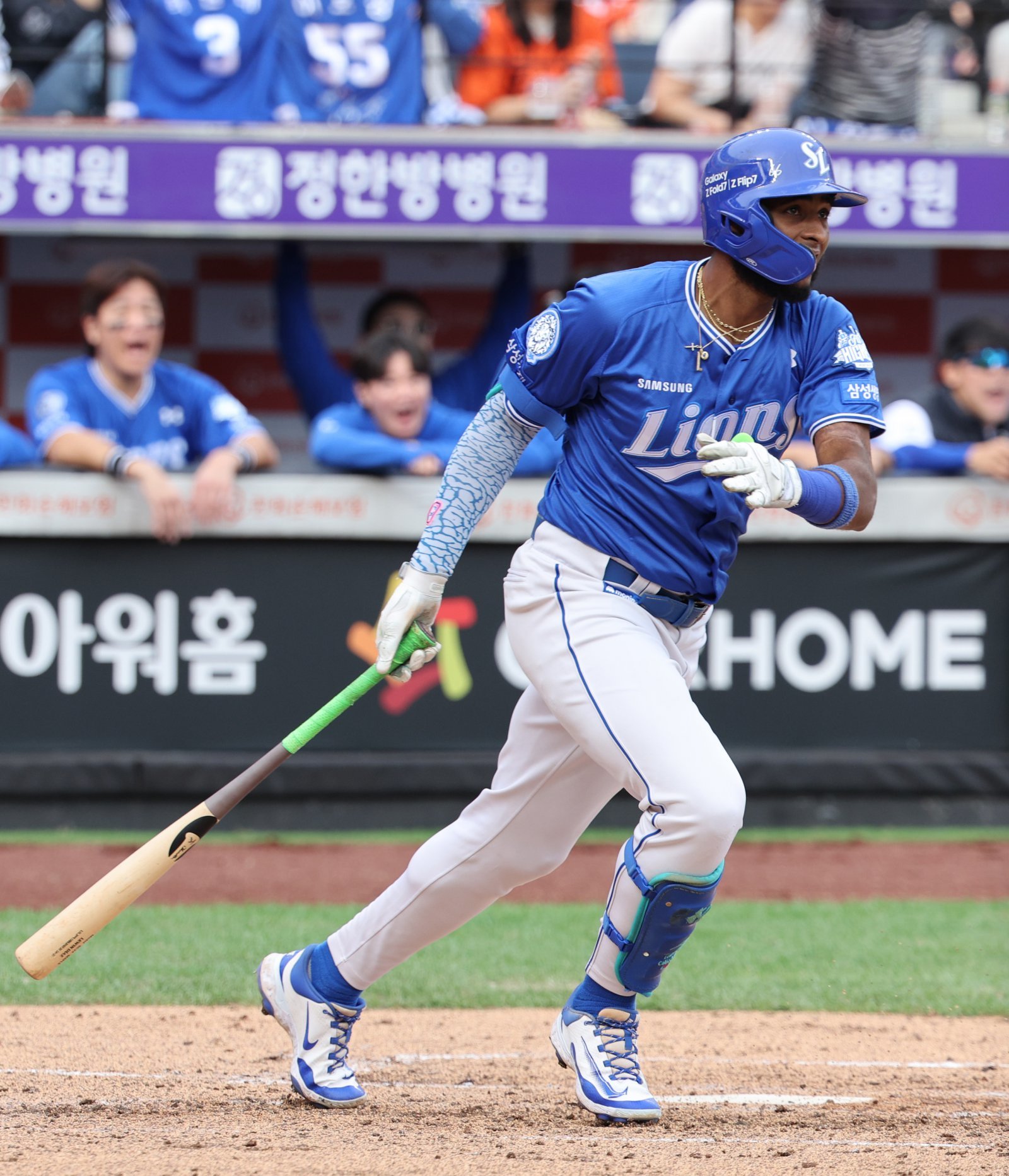 2025시즌 KBO 시상식이 24일 서울롯데호텔월드 크리스탈볼룸에서 열린다. 최고의 별인 MVP 경쟁은 한화 폰세, 삼성 디아즈의 2파전으로 좁혀졌다. 삼성 디아즈. 뉴시스