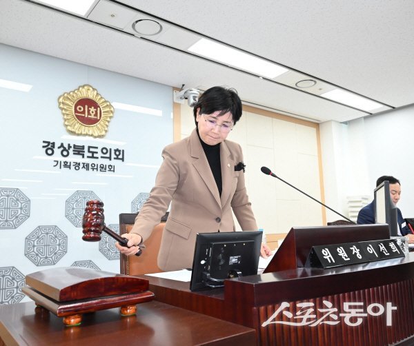 이선희 경상북도의회 기획경제위원회 위원장이 행정사무감사를 진행하고 있다. 사진제공 ㅣ 경북도의회