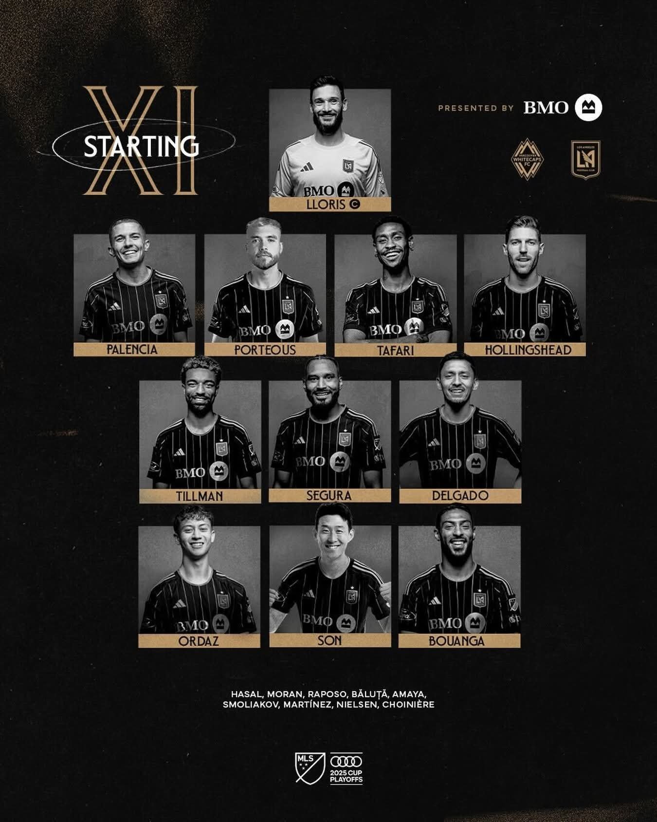 밴쿠버전에 나설 LAFC 스타팅 라인업. 사진출처|LAFC페이스북