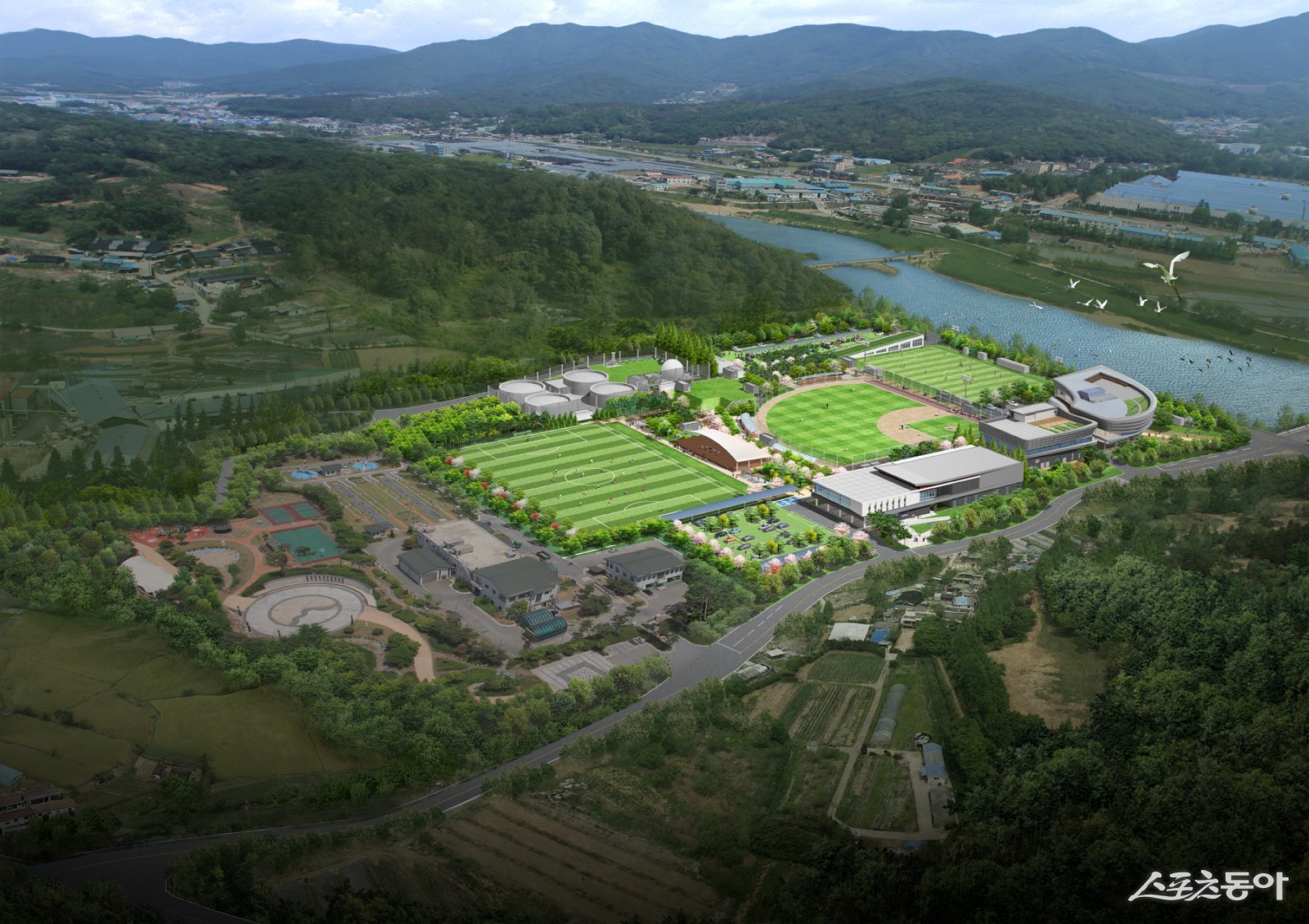 용인특례시(시장 이상일)는 지난 23일 ‘용인 에코타운 조성 민간투자사업’의 사업시행자가 제안한 부속 사업을 조건부 승인했다고 밝혔다(조감도). 사진제공｜용인시