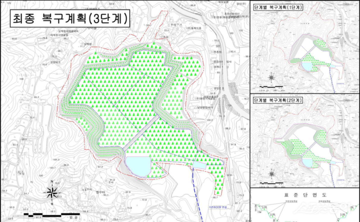 경기도 화성시 남양읍과 팔탄면 일대 토석 채취 및 복구 과정에서 법적 특혜 논란이 제기됐다(평가서). 사진제공|공익 제보자
