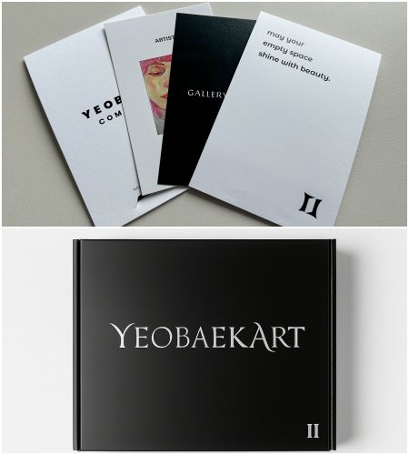 여백아트 고객 카드(위)·포장박스(아래), 사진제공｜여백아트