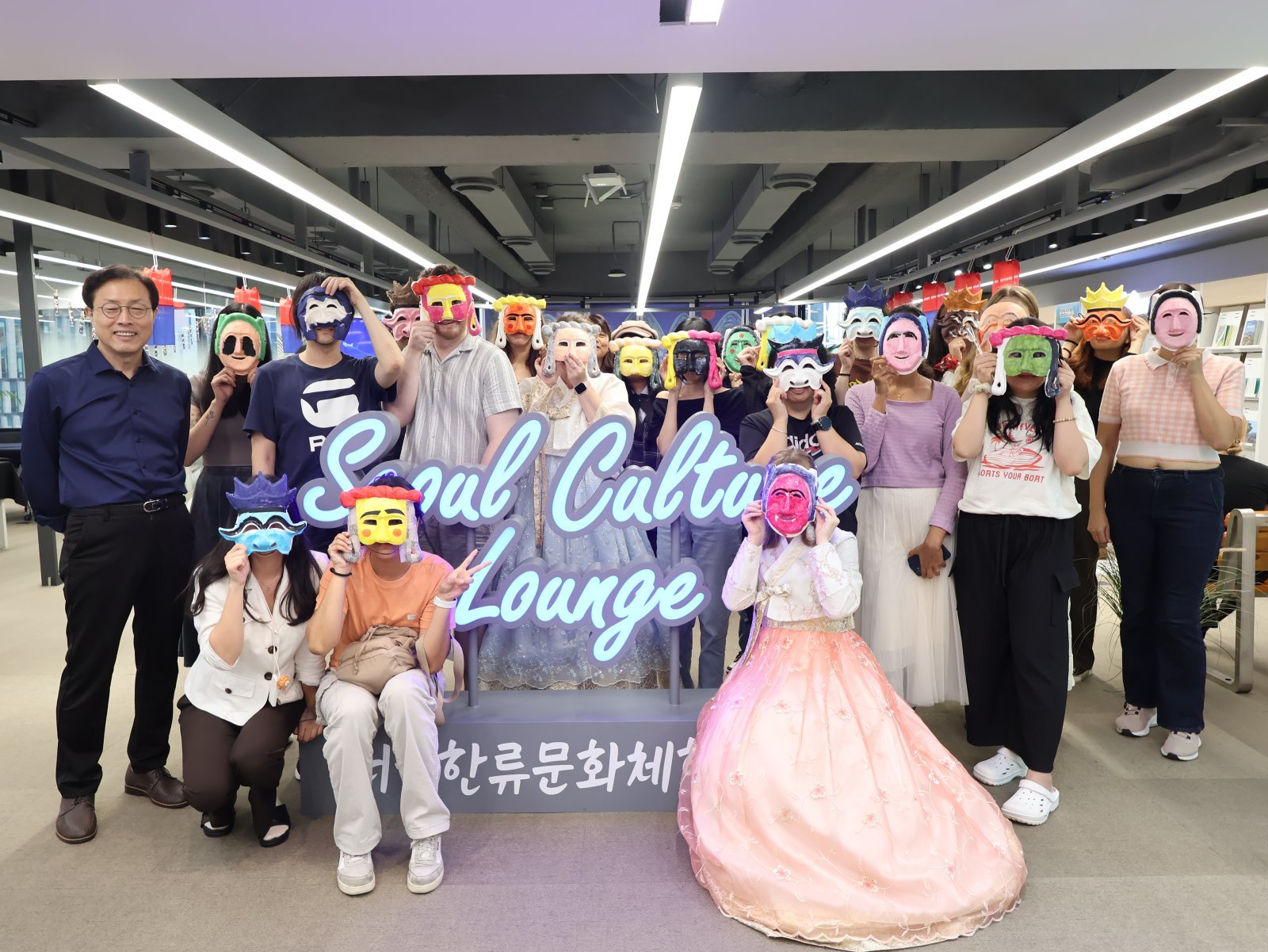 안동 하회탈 만들기 단체사진