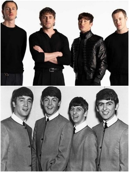 비틀스 4부작 주연 배우들 찰스 디킨스·폴 메스칼·배리 케오건·조셉 퀸, 사진제공｜소니픽처스