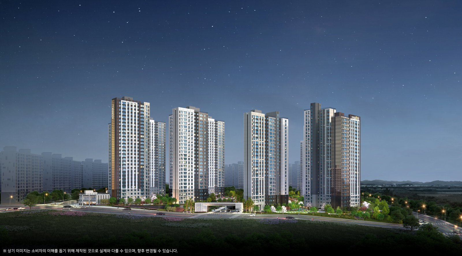 두산위브더제니스 센트럴 천안 투시도      사진제공 | 두산건설