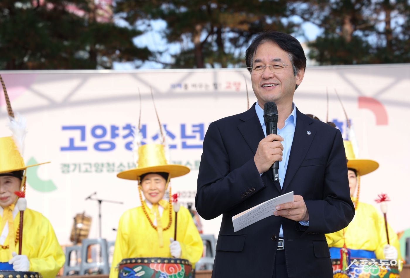 이동환 고양특례시장 ‘고양 청소년 국악 발표회’서 축사를 하고 있다. 사진제공ㅣ고양시