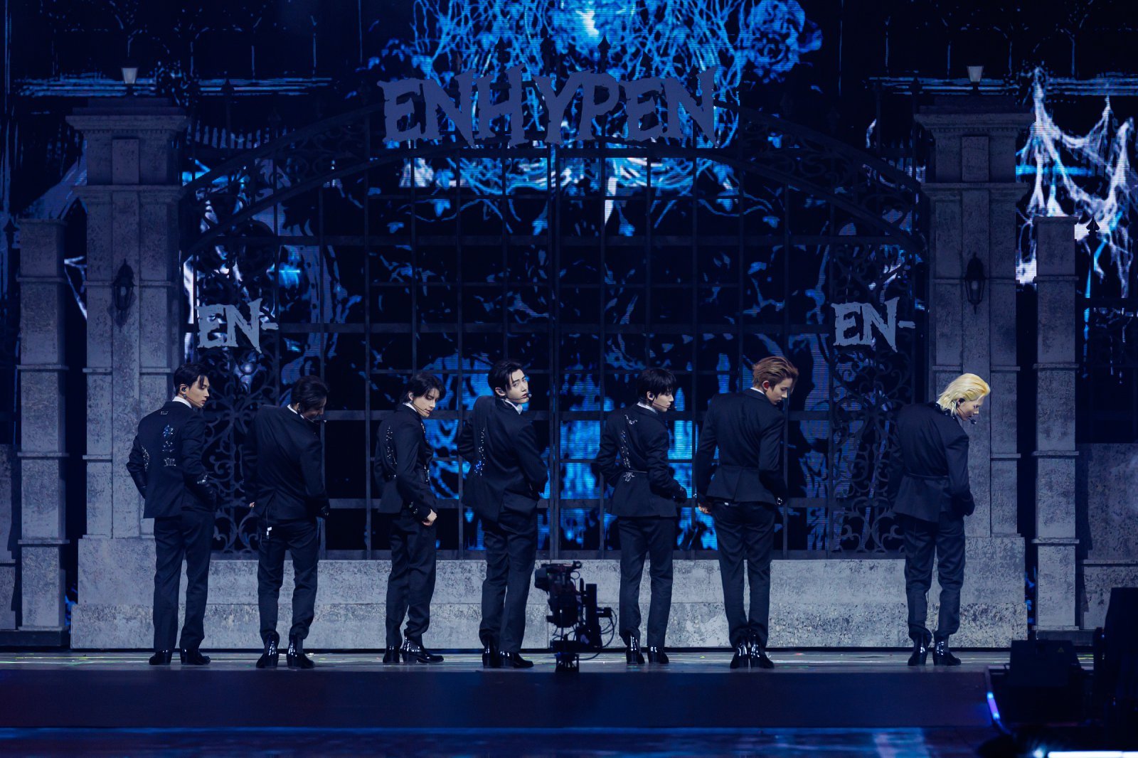 지난달 28일 홍콩 카이탁 스타디움에서 열린 마마어워즈 챕터1의 대미를 장식한 엔하이픈 사진제공|CJ ENM