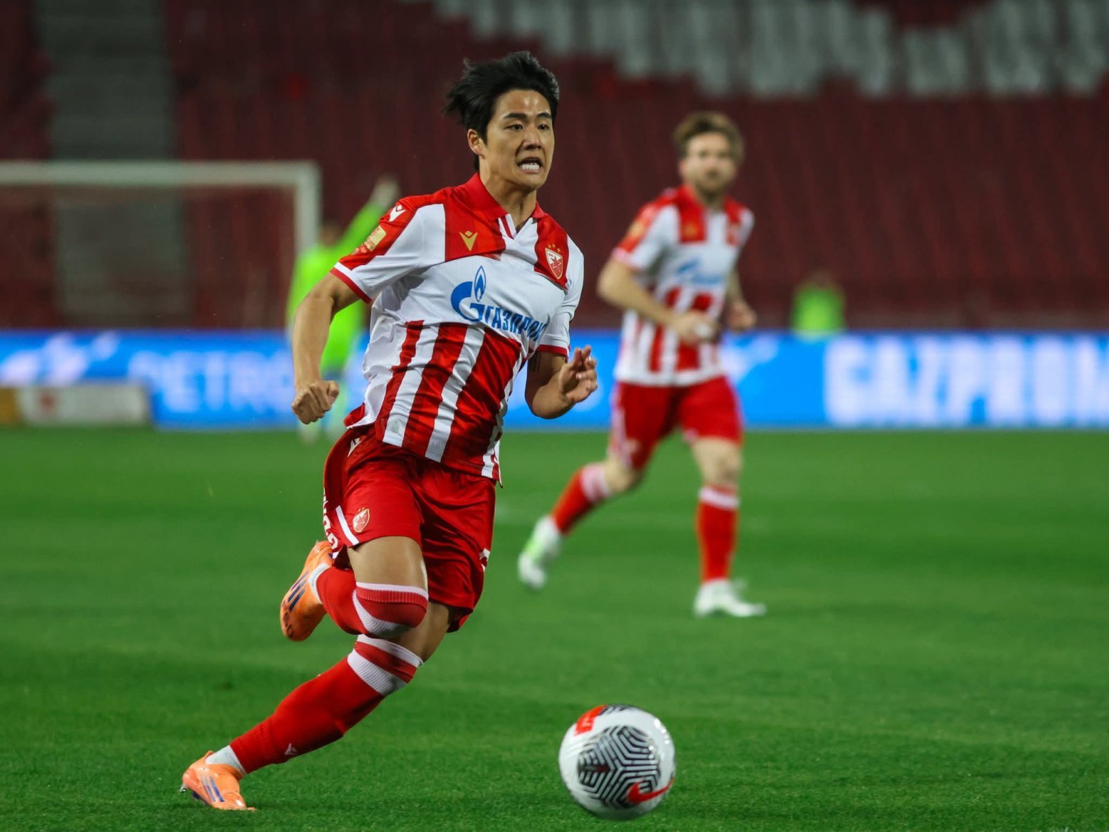 츠르베나 즈베즈다의 한국인 측면 수비수 설영우를 최근 유럽 빅리그 클럽 스카우트들이 지켜본 사실이 동유럽 매체들에 포착돼 내년 1월 개장할 겨울이적시장 행보에 시선이 쏠린다. 사진출처|츠르베나 즈베즈다 페이스북