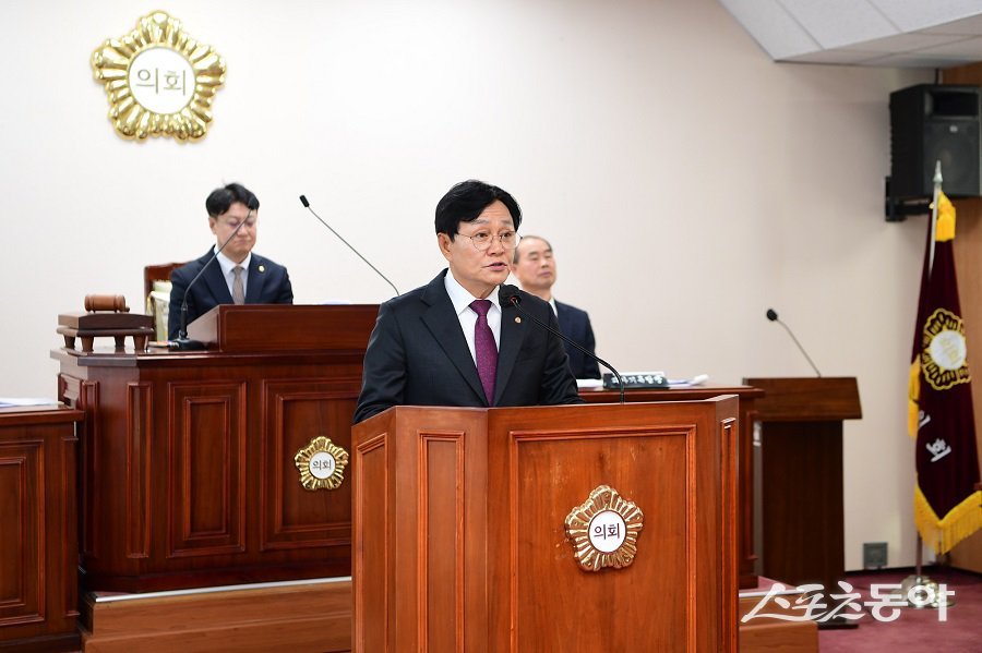 박용철 강화군수, 시정연설 통해 복합 위기 정면 돌파을 선언했다. 사진제공|강화군청
