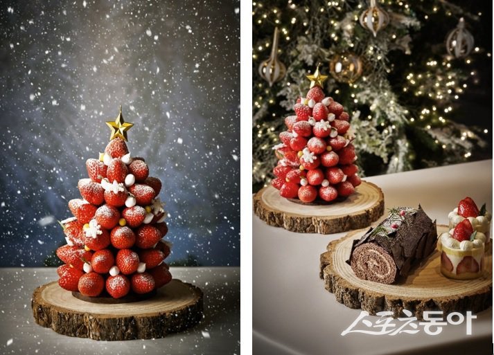 윈덤 그랜드 부산 크리스마스시즌 케이크. (사진제공=윈덤 그랜드 부산)