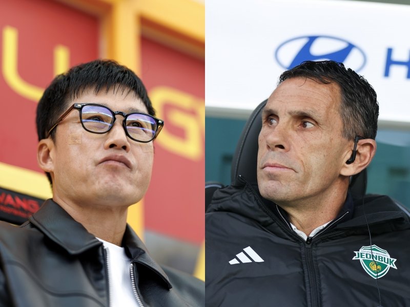 광주와 전북은 6일 오후 1시30분 서울월드컵경기장서 열리는 코리아컵 결승에서 맞붙는다. 광주 이정효 감독(왼쪽)과 전북 거스 포옛 감독. 사진제공｜한국프로축구연맹