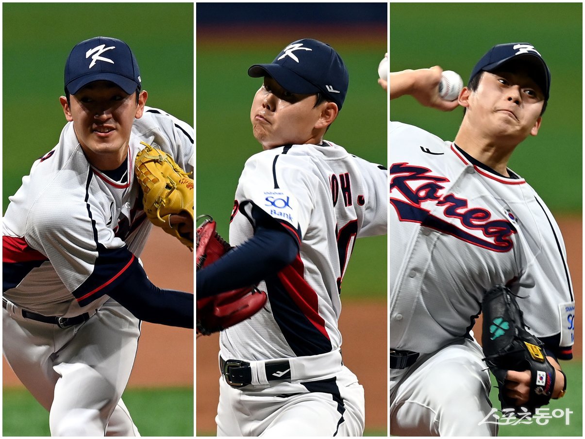 KT 고영표, 소형준, 박영현(왼쪽부터)이 WBC 대비 훈련 명단에 포함됐다. 이들 3명이 대표팀 마운드에 숨통을 틔울지 주목된다. 스포츠동아DB