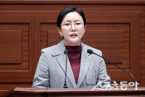 정경민 의원이 제359회 제2차 정례회 본회의 5분 자유발언을 하고 있다. 사진제공 ㅣ 경북도의회