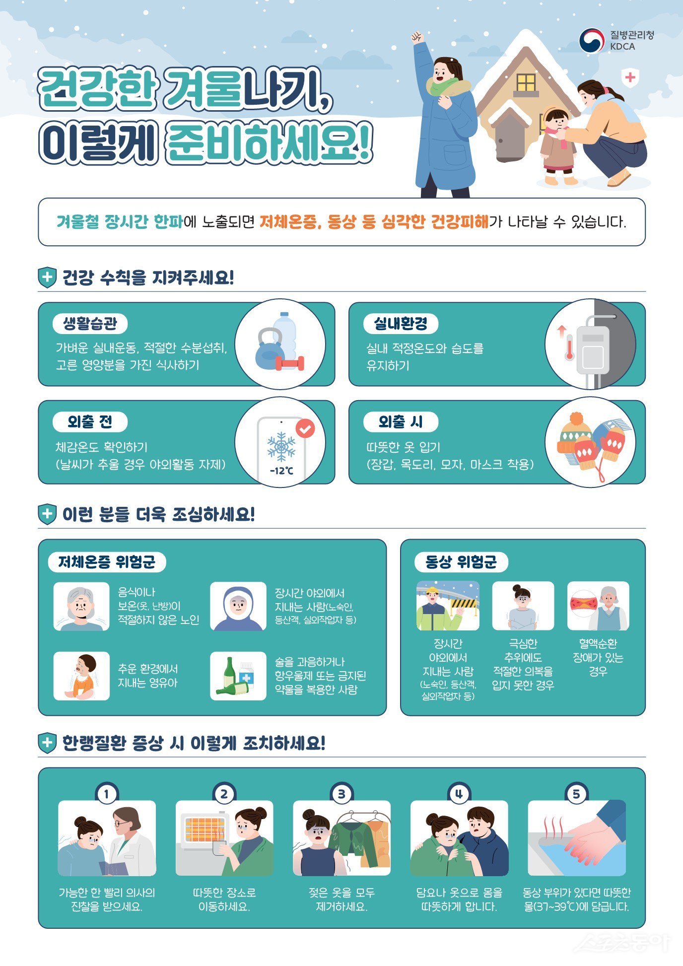 한랭질환 예방수칙 포스터.  사진제공=광양시
