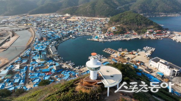 영덕군이 축산면 일원 ‘축산 블루시티 조성사업’을 성공적으로 준공했다. 사진제공 ㅣ 영덕군