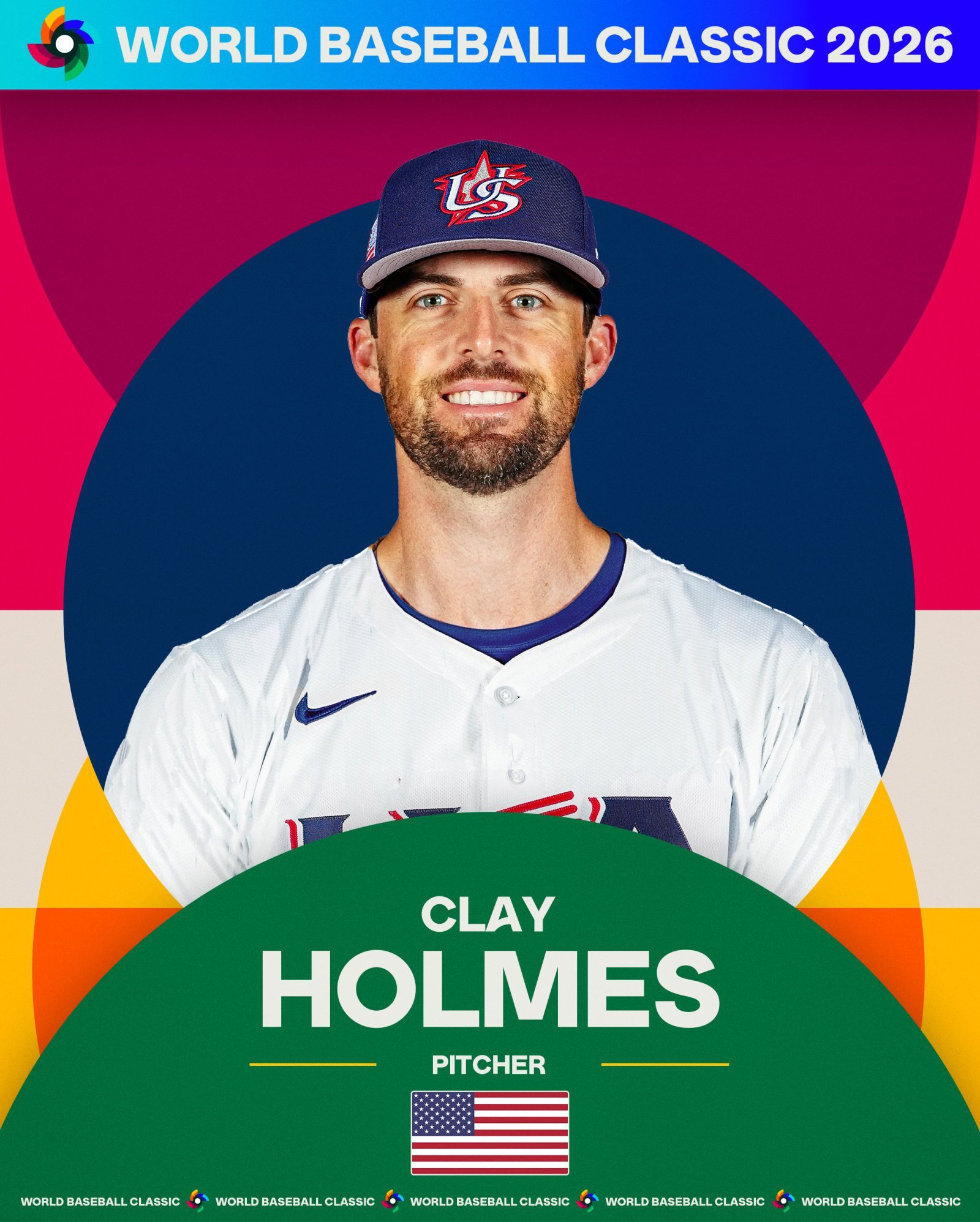 클레이 홈즈. 사진=월드베이스볼클래식 SNS