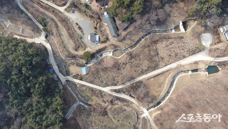 산림유역관리사업이 완료된 곡성군 고달면 호곡리 일원.  사진제공=곡성군