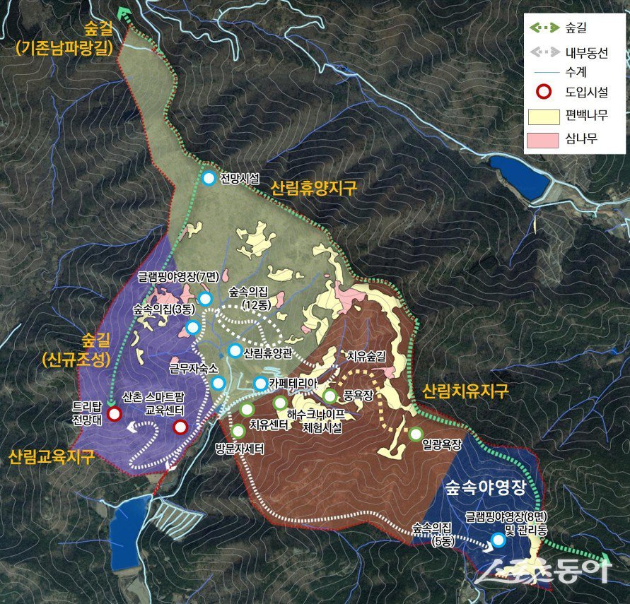 국립 다도해 산림치유원 위치도.  사진제공=고흥군