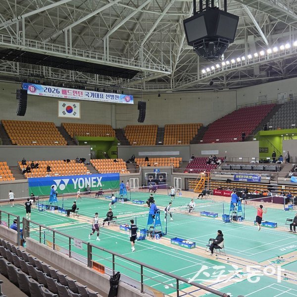 상주시가 2026 배드민턴 국가대표 선발전을 진행하고 있는 모습. 사진제공ㅣ상주시