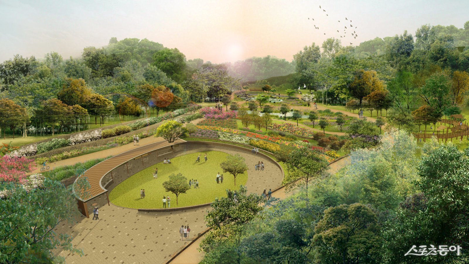 광양시 성황‧중마 도시생태 복원 조감도.  사진제공=광양시