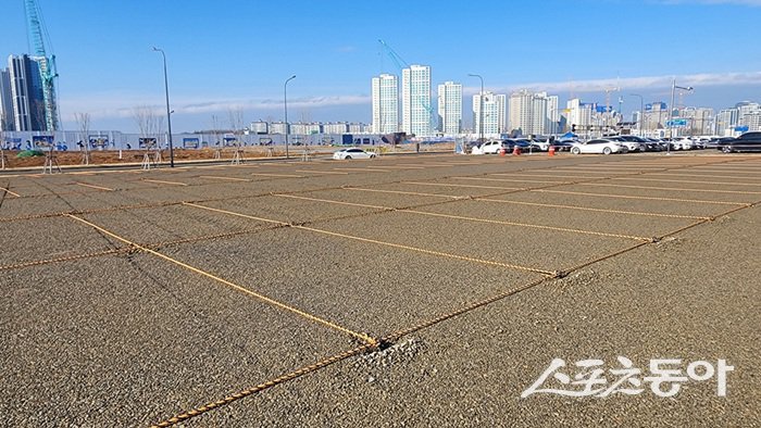 파주시 지티엑스-에이(GTX-A) 운정중앙역 임시주차장 추가 확충 현장. 사진제공ㅣ파주시 