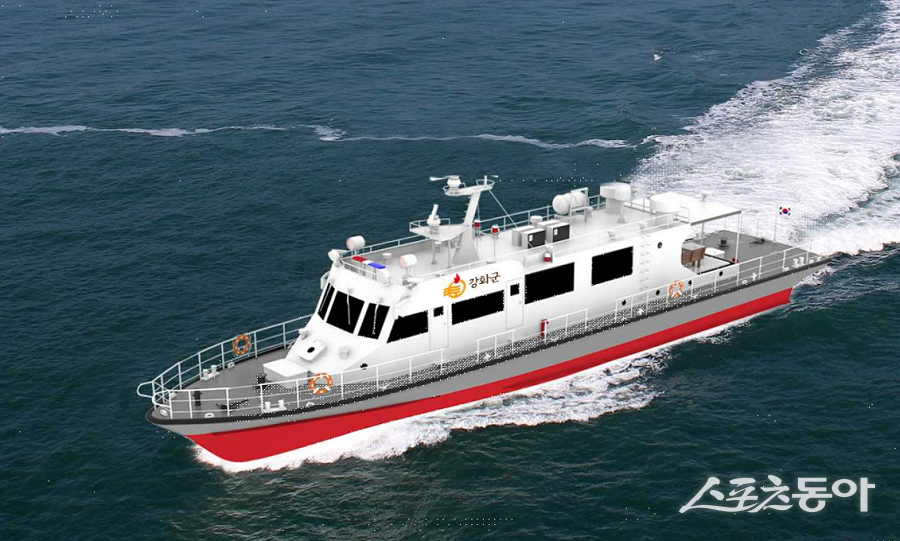 강화군, 57톤급 워터젯 어업지도선 건조 본격 착수(조감도). 사진제공|강화군청